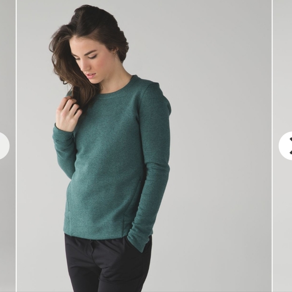 Lululemon &go Endeavor Long Sleeve Heathered Deep Green - Picture 2 of 12